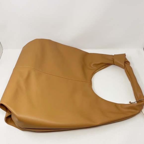 a new day Zip Closure Knotted Shoulder Bag Caramel - Picture 4 of 8